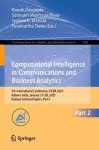 Computational Intelligence in Communications and Business Analytics cover