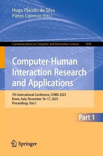 Computer-Human Interaction Research and Applications cover