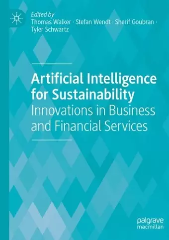 Artificial Intelligence for Sustainability cover