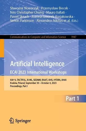 Artificial Intelligence. ECAI 2023 International Workshops cover