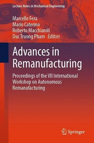 Advances in Remanufacturing cover