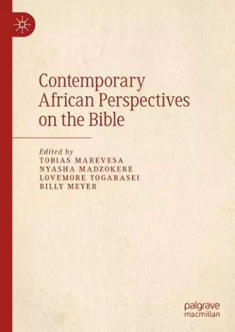 Contemporary African Perspectives on the Bible cover