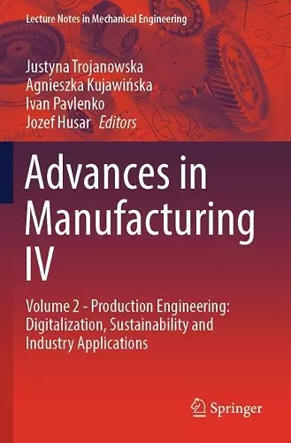 Advances in Manufacturing IV cover