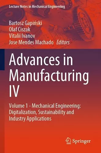 Advances in Manufacturing IV cover