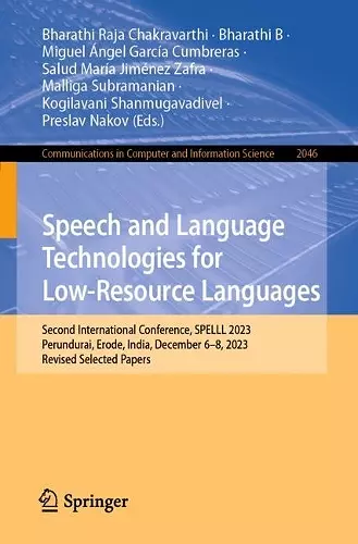 Speech and Language Technologies for Low-Resource Languages cover