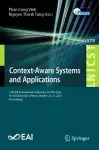 Context-Aware Systems and Applications cover