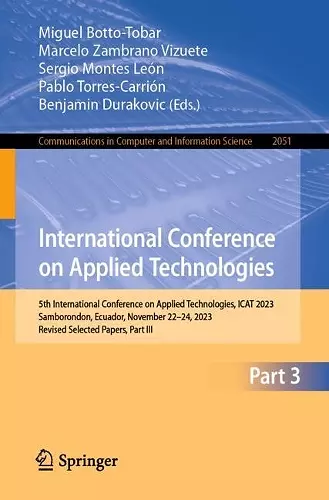 International Conference on Applied Technologies cover