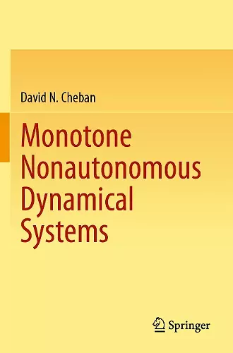 Monotone Nonautonomous Dynamical Systems cover
