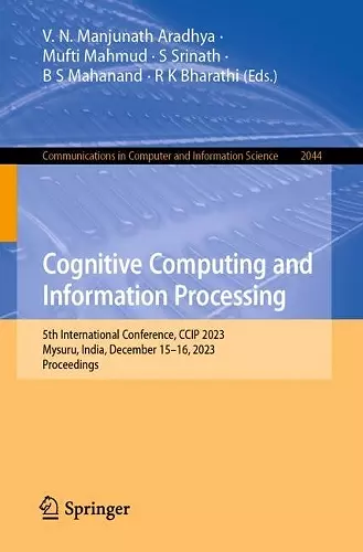 Cognitive Computing and Information Processing cover