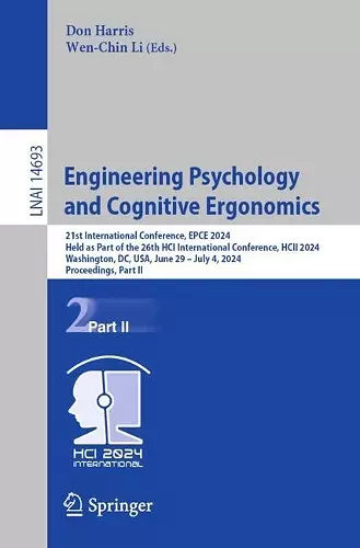 Engineering Psychology and Cognitive Ergonomics cover