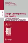 Design, User Experience, and Usability cover