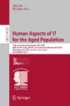 Human Aspects of IT for the Aged Population cover