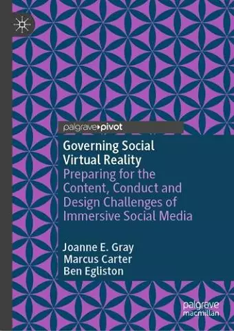 Governing Social Virtual Reality cover