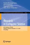 Research in Computer Science cover