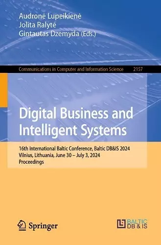 Digital Business and Intelligent Systems cover