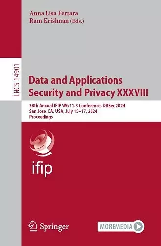 Data and Applications Security and Privacy XXXVIII cover