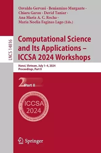 Computational Science and Its Applications – ICCSA 2024 Workshops cover