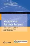 Metadata and Semantic Research cover