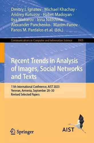 Recent Trends in Analysis of Images, Social Networks and Texts cover