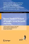 Recent Trends in Analysis of Images, Social Networks and Texts cover