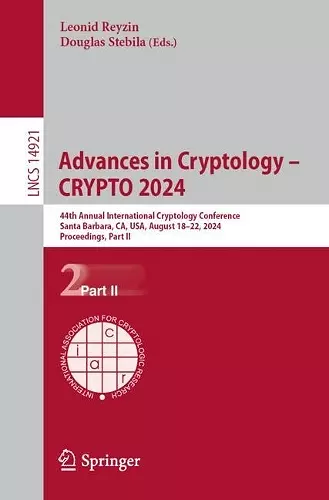 Advances in Cryptology – CRYPTO 2024 cover