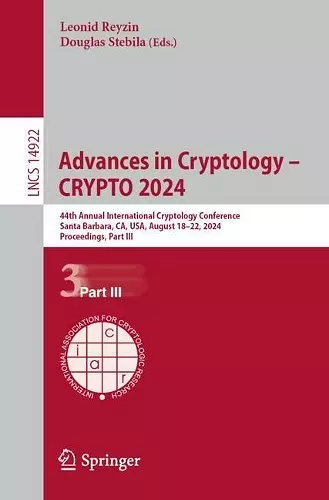 Advances in Cryptology – CRYPTO 2024 cover