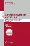 Advances in Cryptology – CRYPTO 2024 cover