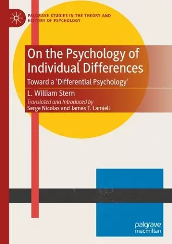 On the Psychology of Individual Differences cover