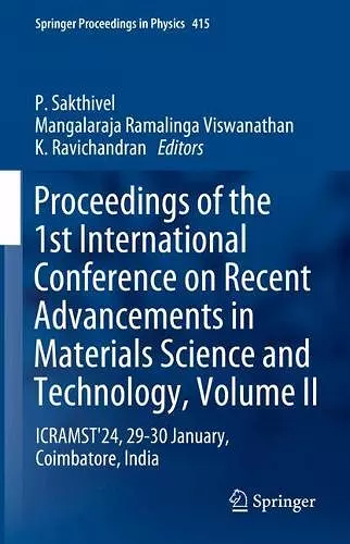 Proceedings of the 1st International Conference on Recent Advancements in Materials Science and Technology, Volume II cover
