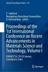 Proceedings of the 1st International Conference on Recent Advancements in Materials Science and Technology, Volume I cover