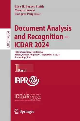 Document Analysis and Recognition - ICDAR 2024 cover