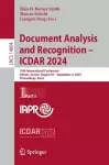Document Analysis and Recognition - ICDAR 2024 cover