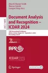 Document Analysis and Recognition - ICDAR 2024 cover