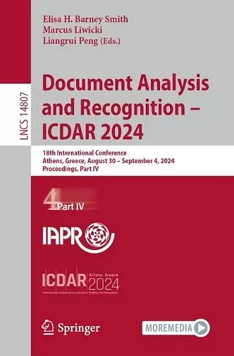 Document Analysis and Recognition - ICDAR 2024 cover