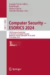 Computer Security – ESORICS 2024 cover