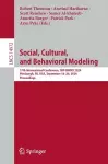 Social, Cultural, and Behavioral Modeling cover