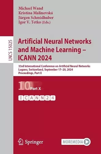 Artificial Neural Networks and Machine Learning – ICANN 2024 cover