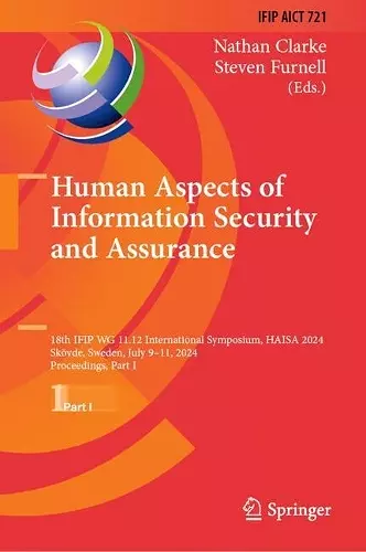 Human Aspects of Information Security and Assurance cover