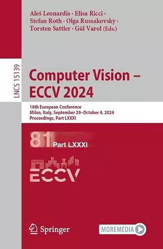Computer Vision – ECCV 2024 cover