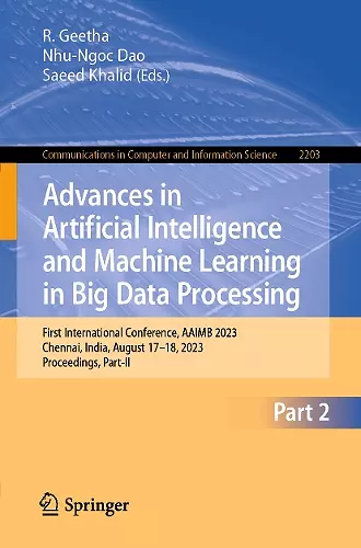Advances in Artificial Intelligence and Machine Learning in Big Data Processing cover