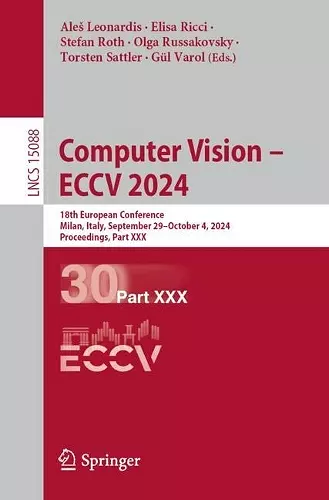 Computer Vision – ECCV 2024 cover