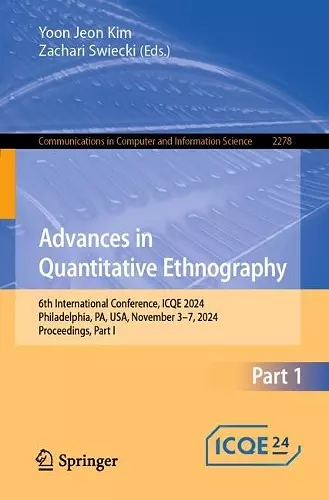 Advances in Quantitative Ethnography cover