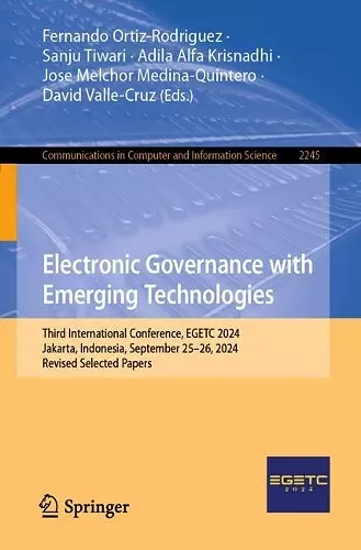 Electronic Governance with Emerging Technologies cover