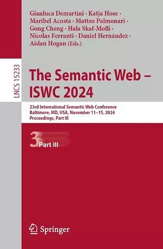 The Semantic Web – ISWC 2024 cover