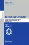 Speech and Computer cover