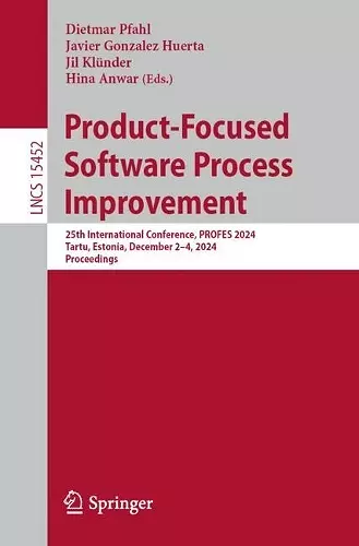 Product-Focused Software Process Improvement cover