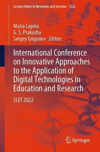 International Conference on Innovative Approaches to the Application of Digital Technologies in Education and Research cover