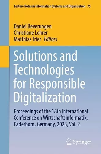 Solutions and Technologies for Responsible Digitalization cover