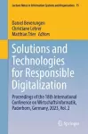 Solutions and Technologies for Responsible Digitalization cover