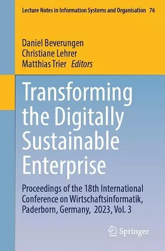 Transforming the Digitally Sustainable Enterprise cover